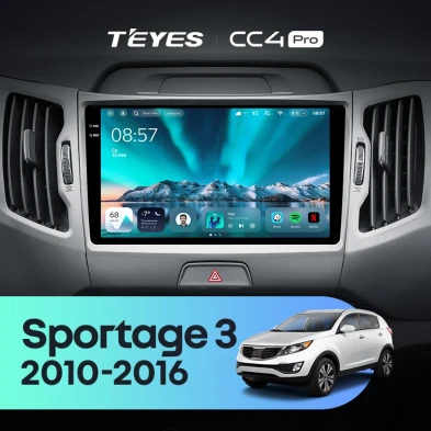Штатная магнитола Teyes CC4 Pro 8/128 Kia Sportage 3 SL (2010-2016) Тип-B
