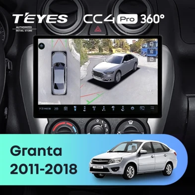 Штатная магнитола Teyes CC4 Pro 360 12/256 Lada Granta Sport (2011-2018) Тип-B (13")