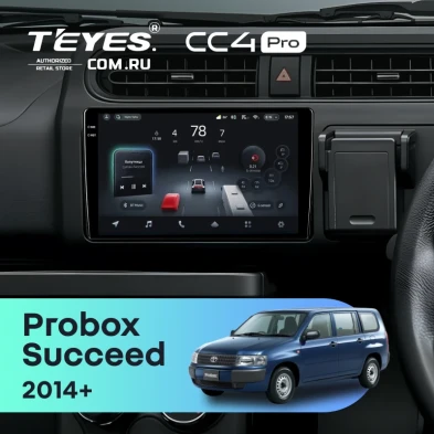 Штатная магнитола Teyes CC4 Pro 12/256 Toyota Probox (2014-2026)