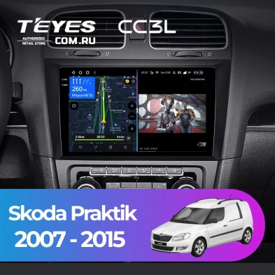 Штатная магнитола Teyes CC3L 4/32 Skoda Praktik (2007-2015)