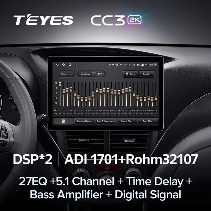 Штатная магнитола Teyes CC3 2K 4/64 Subaru Impreza GH GE (2007-2013) (11")