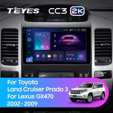 Штатная магнитола Teyes CC3 2K 4/32 Lexus GX470 (2002-2009) F2