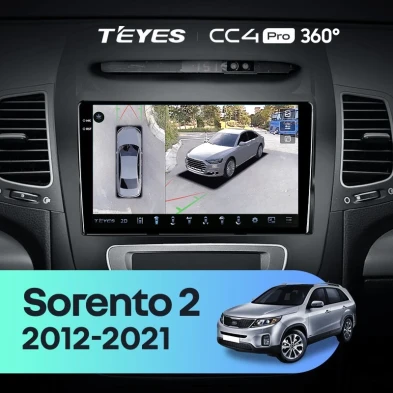 Штатная магнитола Teyes CC4 Pro 360 12/256 Kia Sorento 2 II XM (2012-2021) F3