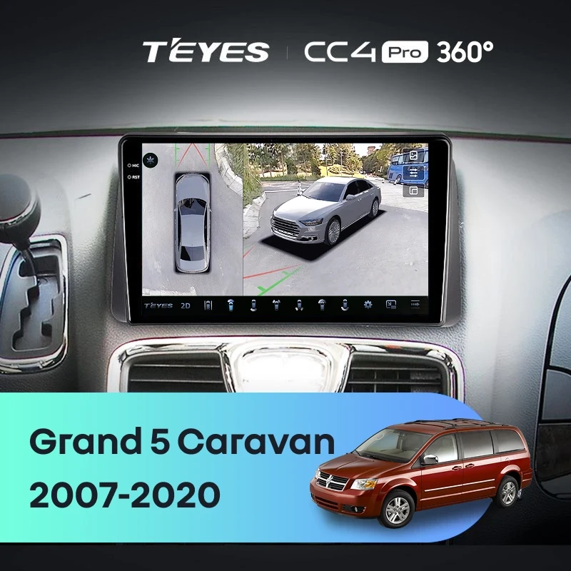 Штатная магнитола Teyes CC4 Pro 360 8/128 Dodge Grand 5 Caravan (2007-2020)