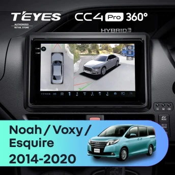 Штатная магнитола Teyes CC4 Pro 360 12/256 Toyota Noah R80 (2014-2020) F1 Правый руль