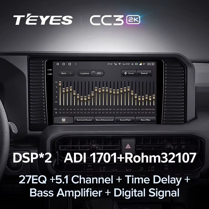 Штатная магнитола Teyes CC3 2K 4/32 Toyota Land Cruiser Prado 250 (2024-2026)