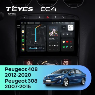 Штатная магнитола Teyes CC4 8/128 Peugeot 408 1 T7 (2012-2020)