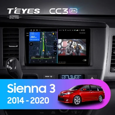 Штатная магнитола Teyes CC3 2K 4/32 Toyota Sienna 3 XL30 (2014-2020)