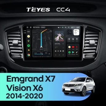 Штатная магнитола Teyes CC4 8/128 Geely Emgrand X7 (2014-2020)