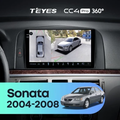 Штатная магнитола Teyes CC4 Pro 360 12/256 Hyundai Sonata NF (2004-2008)