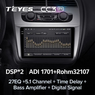 Штатная магнитола Teyes CC3 2K 4/32 Seat Toledo (2004-2019)