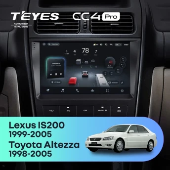 Штатная магнитола Teyes CC4 Pro 12/256 Toyota Altezza XE10 (1998-2005)