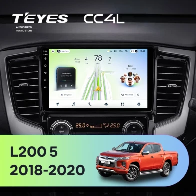 Штатная магнитола Teyes CC4L 6/64 Mitsubishi L200 5 (2018-2020) F2 Правый руль