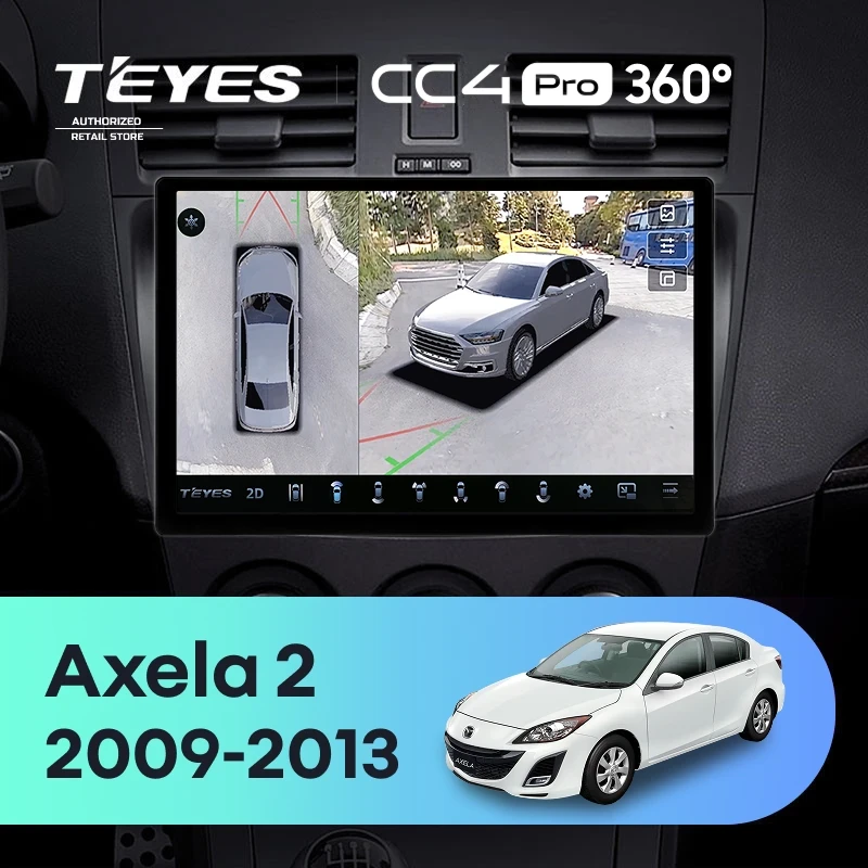 Штатная магнитола Teyes CC4 Pro 360 12/256 Mazda Axela 2 (2009-2013) (11")