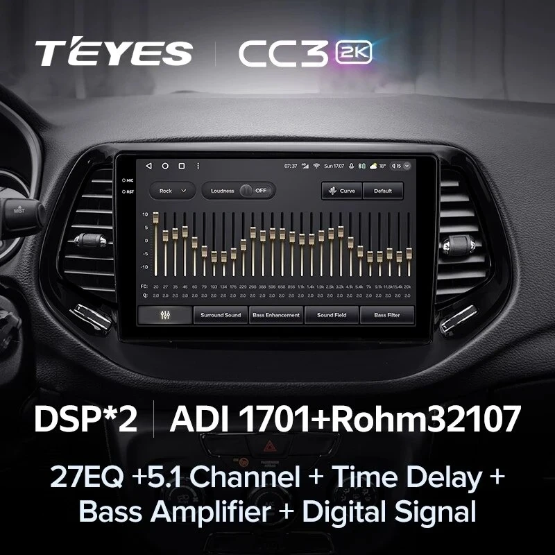 Штатная магнитола Teyes CC3 2K 6/128 Jeep Compass 2 MP (2016-2018)