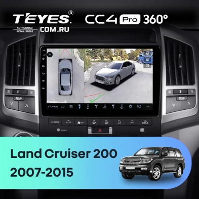 Штатная магнитола Teyes CC4 Pro 360 12/256 Toyota Land Cruiser 11 200 (2007-2015) F3 Тип-C