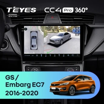 Штатная магнитола Teyes CC4 Pro 360 12/256 Geely GS (2016-2020) F2