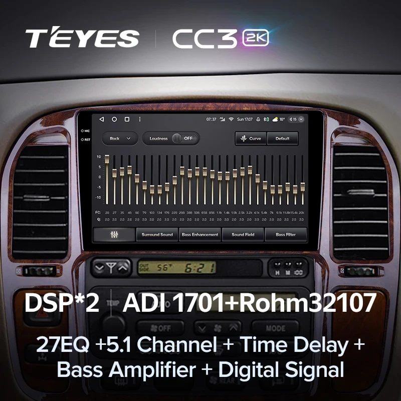 Штатная магнитола Teyes CC3 2K 4/32 Toyota Land Cruiser 100 (1998-2003) F3