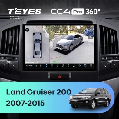 Штатная магнитола Teyes CC4 Pro 360 12/256 Toyota Land Cruiser 200 (2007-2015) F1 (11")