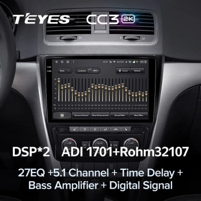 Штатная магнитола Teyes CC3 2K 360 6/128 Skoda Yeti 5L (2009-2014) (10 inch Universal)