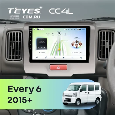 Штатная магнитола Teyes CC4L 6/64 Suzuki Every 6 (2015-2026)