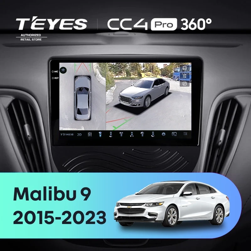 Штатная магнитола Teyes CC4 Pro 360 12/256 Chevrolet Malibu 9 (2015-2023) F2
