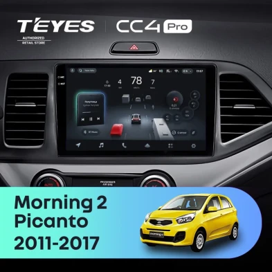 Штатная магнитола Teyes CC4 Pro 12/256 Kia Picanto (2011-2017)