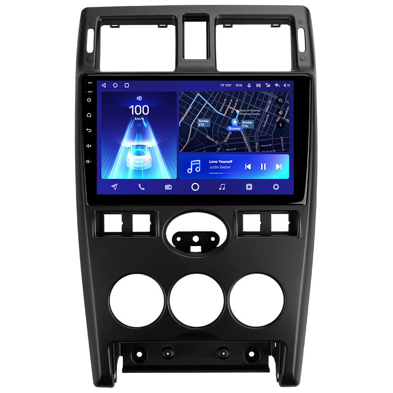 Переходная рамка Lada Priora (2007-2013) F2 (серебро) (9")