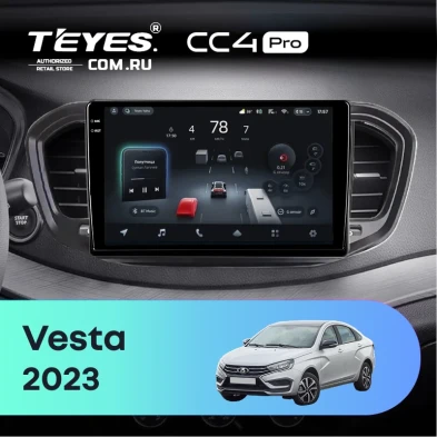 Штатная магнитола Teyes CC4 Pro 8/128 LADA Vesta (2023-2026) F2 Тип-A (9")