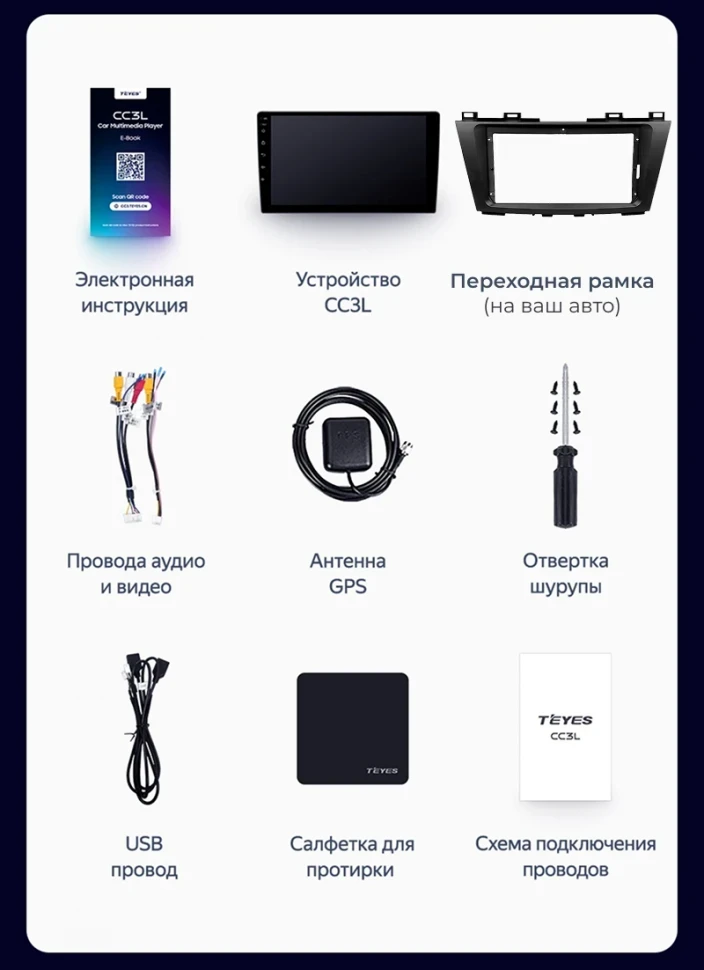 Штатная магнитола Teyes CC3L WiFi 2/32 Peugeot 308 (2007-2015) (Серая)