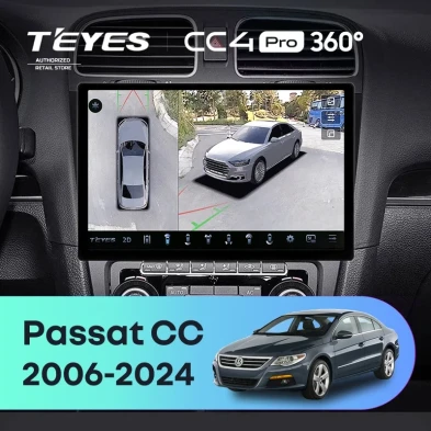 Штатная магнитола Teyes CC4 Pro 360 12/256 Volkswagen Passat CC (2006-2024) (11")