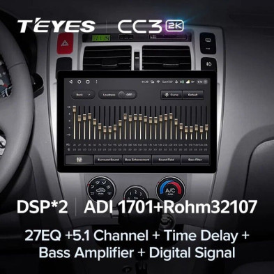 Штатная магнитола Teyes CC3 2K 4/64 Hyundai Tucson 1 (2004-2009) F1 (13")