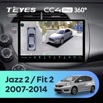 Штатная магнитола Teyes CC4 Pro 360 8/128 Honda Jazz 2 (2007-2014) (11")