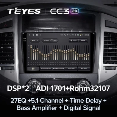 Штатная магнитола Teyes CC3 2K 4/64 Mitsubishi Pajero 4 V80 V90 (2006-2024)