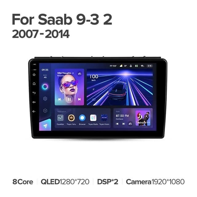 Штатная магнитола Teyes CC3L 4/32 Saab 9-3 2 (2007-2014)