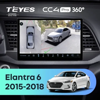 Штатная магнитола Teyes CC4 Pro 360 12/256 Hyundai Elantra 6 (2015-2018) Тип-B (13")