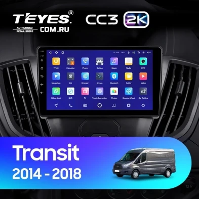 Штатная магнитола Teyes CC3 2K 360 6/128 Ford Transit Van L3H2 (2014-2018)