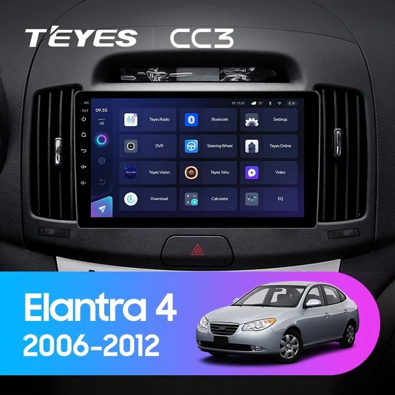 Штатная магнитола Teyes CC3 4/32 Hyundai Elantra 4 HD (2006-2012)