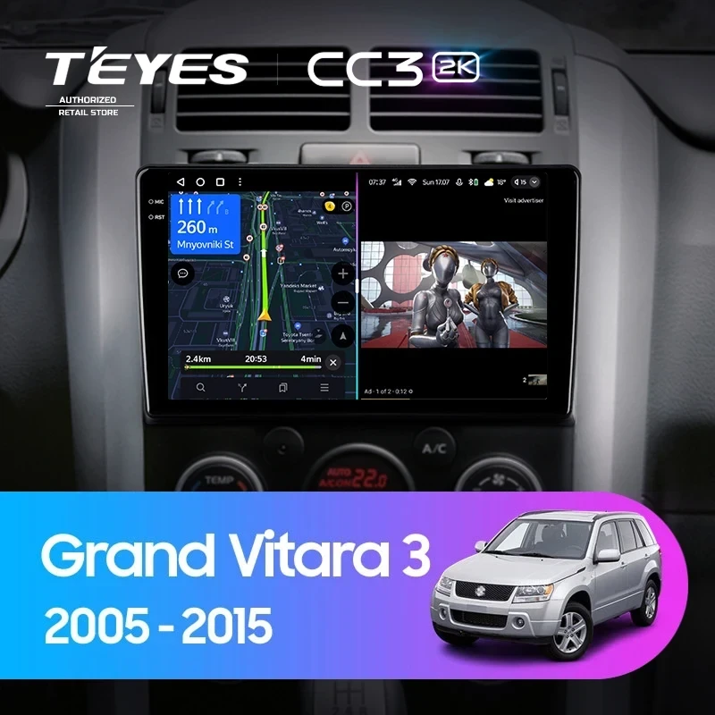 Штатная магнитола Teyes CC3 2K 360 6/128 Suzuki Grand Vitara 3 (2005-2015)
