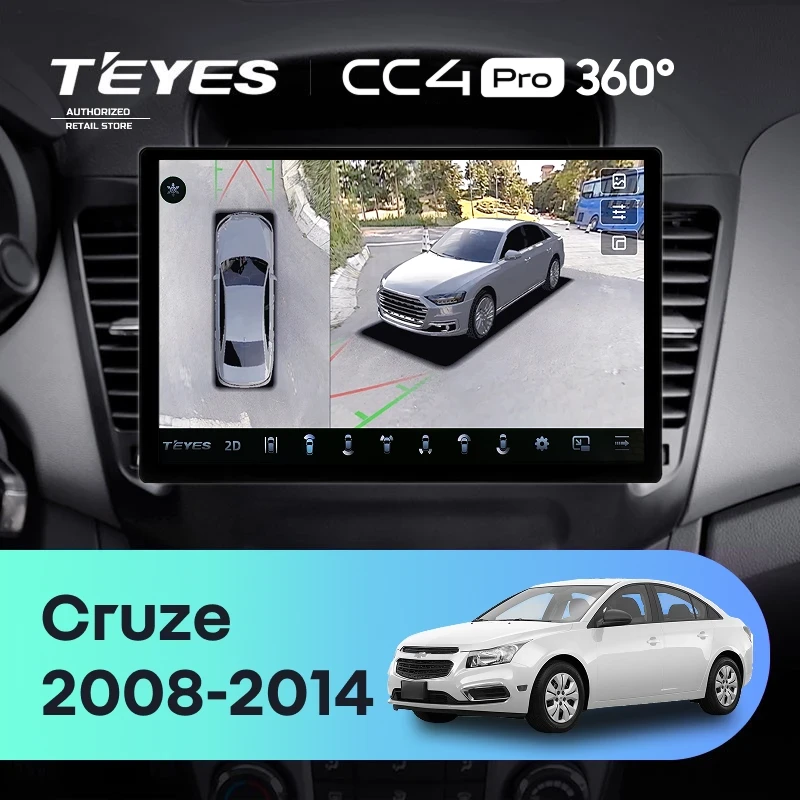 Штатная магнитола Teyes CC4 Pro 360 12/256 Chevrolet Cruze J300 (2008-2014) (13")