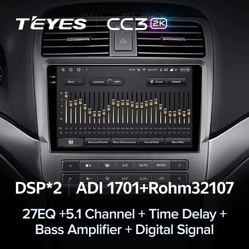 Штатная магнитола Teyes CC3 2K 4/64 Honda inspire 4 (2003-2007)