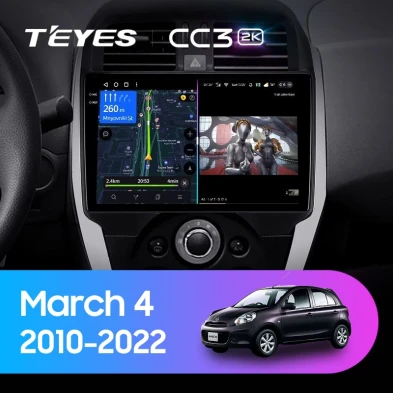 Штатная магнитола Teyes CC3 2K 360 6/128 Nissan March 4 (K13) (2010-2022) F1