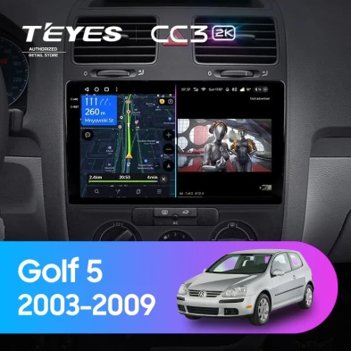 Штатная магнитола Teyes CC3 2K 4/64 Volkswagen Golf 5 (2003-2009) F1