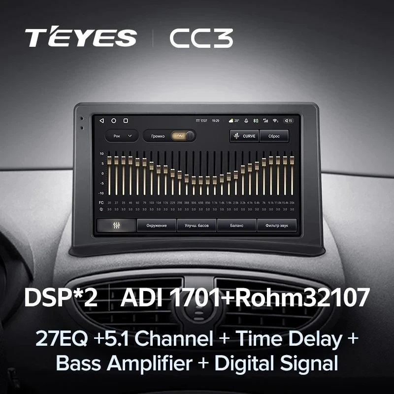 Штатная магнитола Teyes CC3 4/32 Renault Clio 3 (2005-2014) (0din)