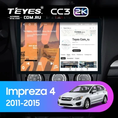 Штатная магнитола Teyes CC3 2K 6/128 Subaru Impreza 4 (2011-2015) Тип-A (13")