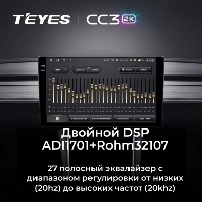 Штатная магнитола Teyes CC3 2K 4/64 Toyota Ipsum 1 (1996-2001) (0din)