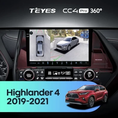 Штатная магнитола Teyes CC4 Pro 360 8/128 Toyota Highlander 4 XU70 (2019-2021)