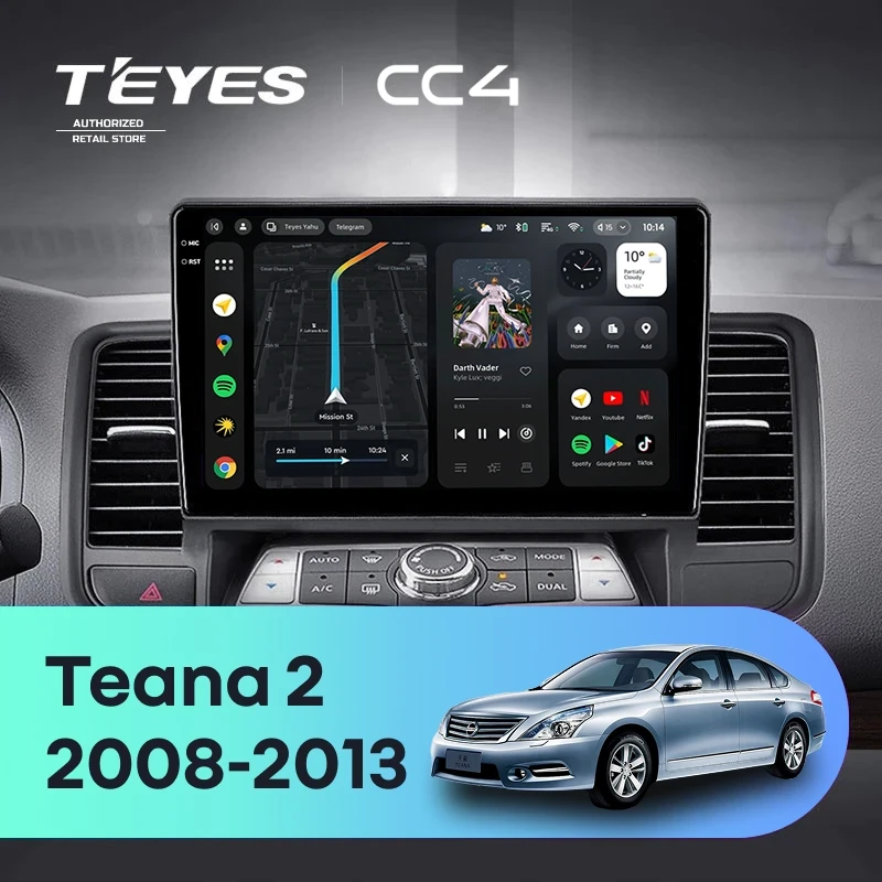 Штатная магнитола Teyes CC4 6/64 Nissan Teana J32 (2008-2013) Тип-A