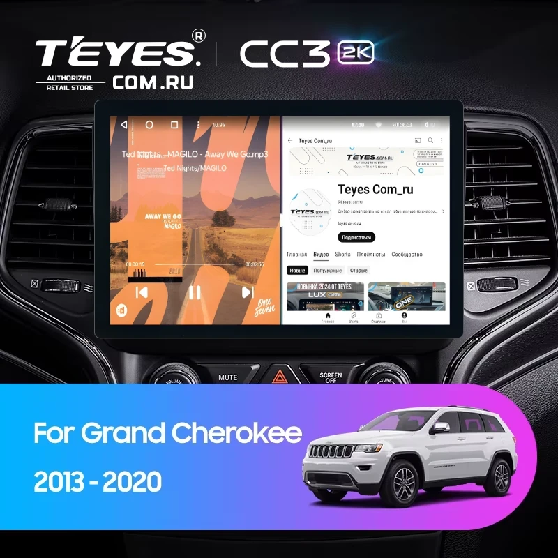 Штатная магнитола Teyes CC3 2K 4/32 Jeep Grand Cherokee WK2 (2013-2020) F2 (11")
