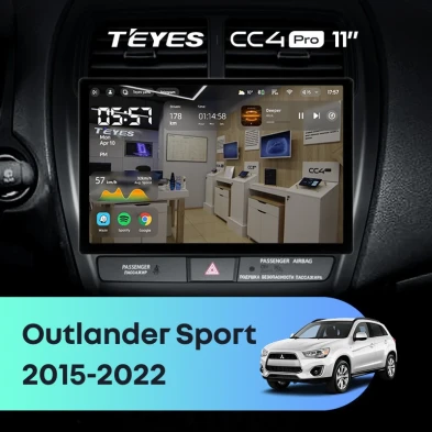 Штатная магнитола Teyes CC4 Pro 12/256 Mitsubishi Outlander Sport (2015-2026) Тип-B (11")